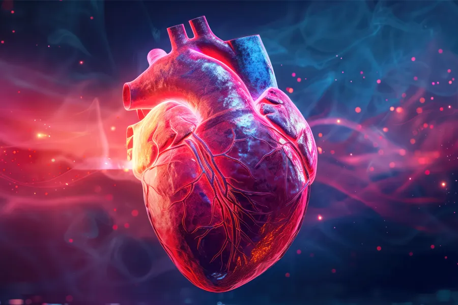 Cardiovascular-Health-Clinic 3D illustration of a human heart. Schedule cardiovascular health care from Anita Petruzzelli, M.D. in Glastonbury.